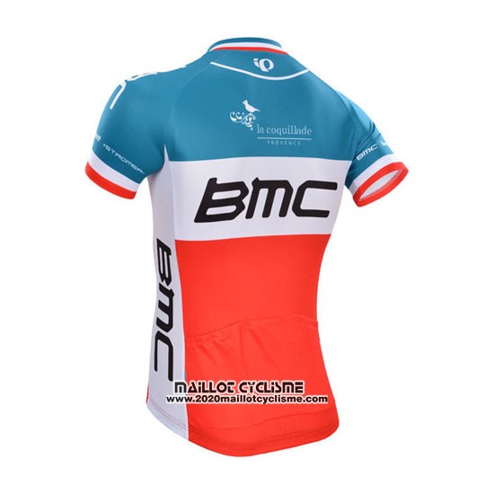 2014 Maillot Ciclismo BMC Champion Italie Bleu et Orange Manches Courtes et Cuissard